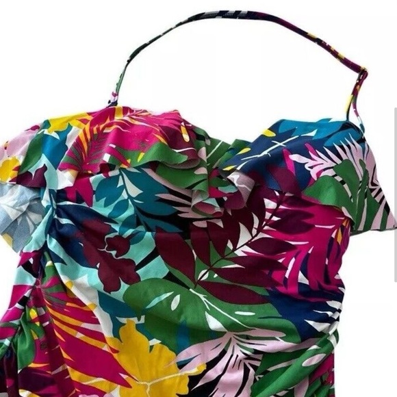 Floral Ruffle Tankini Top. Women’s sized 8 - Picture 3 of 5